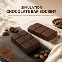 Jouet de simulation de barre de chocolat, forme de dessert croustillant, cadeau pour enfants et adultes, idéal pour les fêtes, les cadeaux et les présentoirs de comptoir de vente au détail