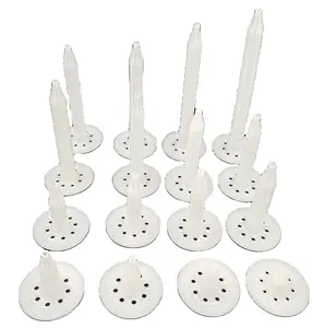 Pregos de isolamento de paredes de plástico para fixação de lã mineral, placas EPS, XPS pistolas de ar para pregos Fixadores de isolamento de plástico