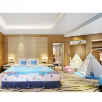 Maßgefertigtes Modernes Hotelzimmer-Möbelset Luxuriöse Familiensuite Resort Kinder-Themenzimmer Inneneinrichtung Mit Holzfurnier & Zelt