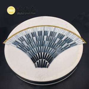 Motif <span class=keywords><strong>de</strong></span> fleur en forme d'éventail personnalisé coupe <span class=keywords><strong>de</strong></span> verre mosaïque murale pour mur et sol déco - Product Image 5