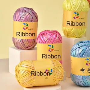 Sợi len làm thảm tự làm của nhà sản xuất Hyuna, chất liệu vải 100% polyester, dệt tay, làm mũ búp bê, chất liệu gạc, bán buôn - Product Image 1