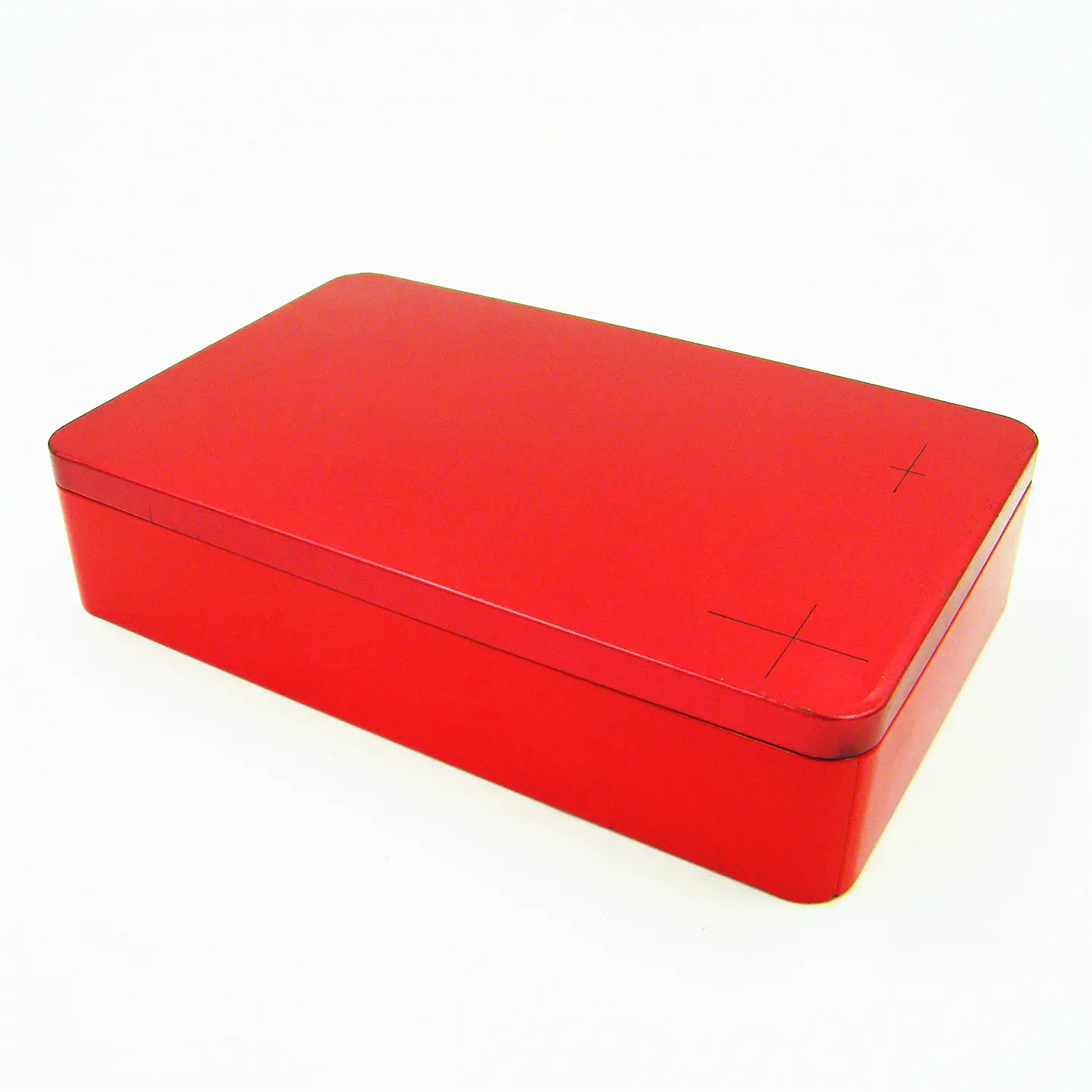 밝은 빨간색 상품, 건강, 물자 금속 주석 상자
