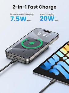 <span class=keywords><strong>Batterie</strong></span> externe portable haute capacité 10000 mAh 20W avec affichage numérique, ignifuge, pour <span class=keywords><strong>iPhone</strong></span> 14 15 16, qualité supérieure pour mobile - Product Image 3