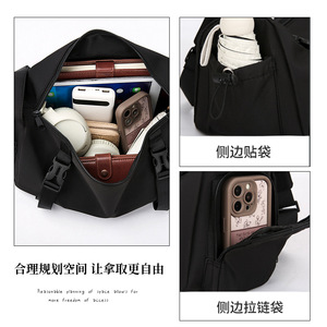 Sac bandoulière, sophistiqué et polyvalent, grande capacité, sac de travail fonctionnel, décontracté et tendance. - Product Image 4
