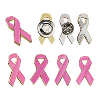 Broche en alliage Ruban Rose, moulée sous pression et électroplaquée, finition goutte d'huile, pour la campagne de sensibilisation au cancer du sein