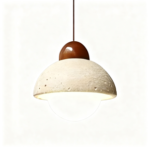 Suspension nordique moderne en pierre jaune de grotte, ciment jaune travertin, pour restaurant, bar, chambre et chevet - Product Image 1