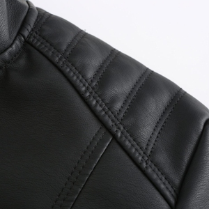 Chaqueta de Cuero Genuino para Mujer, de Alta Calidad, Transpirable, Resistente al Viento, Lisa, con Cierre de Cremallera, para Invierno - Product Image 6