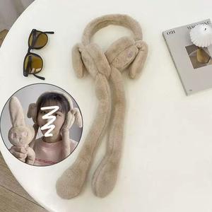 熱いイヤーマフはウサギの耳を動かしますかわいいイヤーマフ女性の冬の天気暖かいイヤーマフ不凍液パッケージ耳の帽子 - Product Image 6