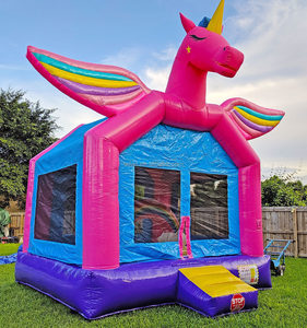 3D cầu vồng Unicorn <span class=keywords><strong>Inflatable</strong></span> <span class=keywords><strong>Bounce</strong></span> House Combo - Product Image 2