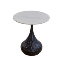 Table basse nordique en roche, table d'appoint de canapé moderne et simple, petite table d'angle de balcon, table de chevet de luxe légère en métal