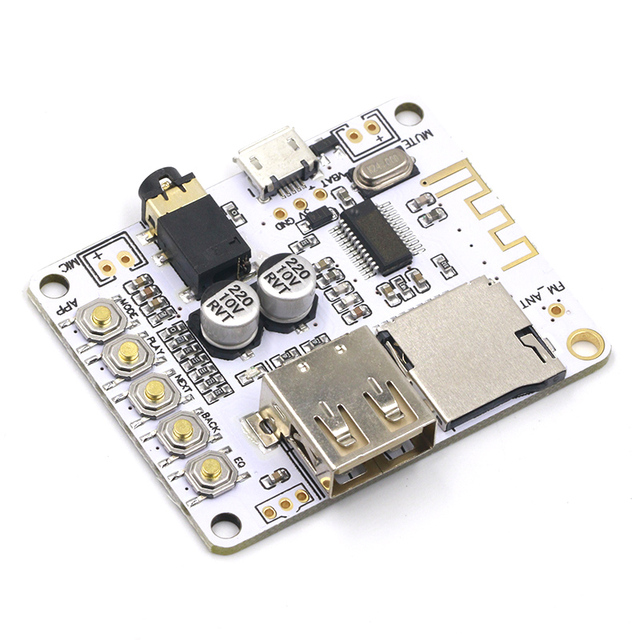 A7-004 5V 2.1 Bluetooth Audio Receiver Board USB TF Card Slot Decoding Playa Preamp Output Wireless Stereo Music Module ICs