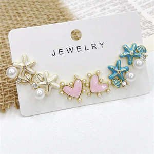 Pendientes de <span class=keywords><strong>tortuga</strong></span> de esmalte rojo bonito, pendientes Mini de cereza roja/Corazón, joyería de cobre de moda al por mayor - Product Image 2