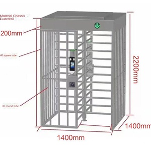 Puerta Enrollable Antipinchazos |   Puerta de Acero Inoxidable con Diseño de Cruz Alta |   Acceso sin personal para Comunidades y Estadios |   OEM Personalizado - Product Image 2