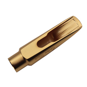 Embouchure de saxophone <span class=keywords><strong>alto</strong></span> en métal plaqué or satiné Eastern Music, embouchure de saxophone <span class=keywords><strong>jazz</strong></span> à chambre profonde avec ligature et étui zippé - Product Image 4
