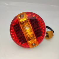Nouveau cercle LED feu arrière 10CM diamètre 12V tension ronde 3 couleurs feu arrière pour camions d'assainissement pièce d'auto
