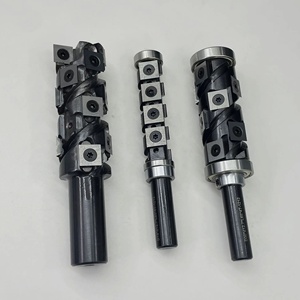 Fresa espiral de corte al ras de 1/2*55*30 con insertos intercambiables, vástago de 1/2 pulgada, cortador de madera CNC con rodamientos superior e inferior - Product Image 4