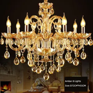 Nordischer Stil Kristalllicht moderne Luxus-Wandlampe einfaches Wohnzimmer Schlafzimmer dekorative Kerze Glas-Kronleuchterlampe
