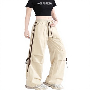 Latest Design Customized Color Women's Winter 100% Cotton Canvas Breathable Waterproof Jogging <b>Trousers</b> Drawstring Closure - Product Image 3