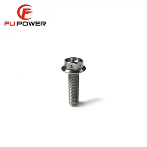 Su misura M6 Flangiato 6 Punto Hex Bolt di Titanio-6Al4V/GR5 M6 x 1mm x 20 millimetri di Lunghezza