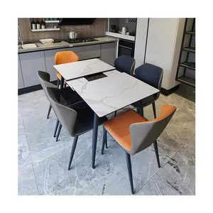 Piastra di roccia moderna tavolo da pranzo retrattile multifunzionale pieghevole tavolo da pranzo con cucina a induzione casa piccolo appartamento