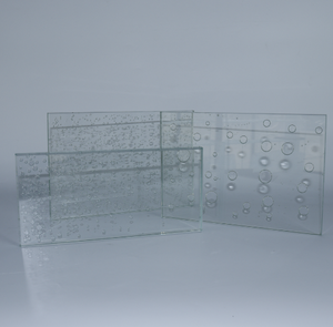 Modern Rectangular Figured Glass Panel Wall Mount Decoration High Light Transmittance Solid Structure - Product Image 6