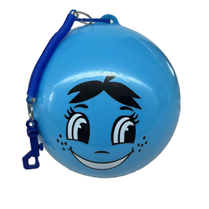 Pelota de juguete inflable colorida para niños, <span class=keywords><strong>Bola</strong></span> de pvc respetuosa con el medio ambiente, cara sonriente, Primavera - Product Image 2