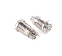 Interrupteur à bouton métallique original de 12 mm avec position à réinitialisation automatique et à verrouillage automatique, bouton d'alimentation 12-24 V