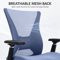 Chaise ergonomique en maille pour la maison et le bureau, pivotante à 360°, chaise de bureau pour ordinateur