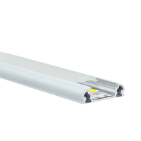 Profilé en aluminium LED avec diffuseur, embouts et clips pour bande LED 25*09 mm