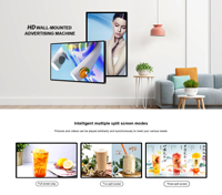 Pantalla LCD de 32 43 49 55 Pulgadas para Publicidad, Panel de Video 4K para TV, Señalización Digital Montada en Pared, Monitor Táctil Android