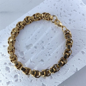 Pulseira Cubana de Aço Inoxidável Polido à Mão Premium, Joia para Rapper, Presente para Homens, Pronta Entrega, Atacado - Product Image 6