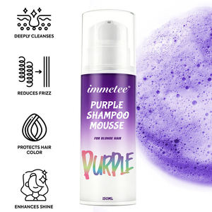 <span class=keywords><strong>Mousse</strong></span> Shampooing Violet 150ml, <span class=keywords><strong>Mousse</strong></span> Tonifiante Couleur Violette, Adapté aux Cheveux Blonds et Argentés Décolorés, Élimine les Tons Jaunes OEM - Product Image 5