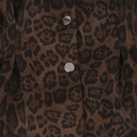 Fabricant de Blazers OEM ODM Personnalisés – Blazer Femme Sans Col en Faux Daim Imprimé Léopard, Idéal pour le Bureau et les Tenues Décontractées d'Automne