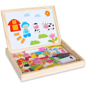 Venta caliente de madera de doble cara tablero de dibujo magnética para los niños - Product Image 1