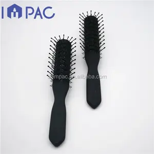 Plastic black hair salon brush roller for curly hairdressing use