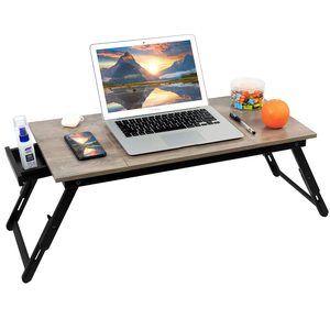 Combohome Bamboo Adjustable <strong>Wooden</strong> Laptop <strong>Bed</strong> <strong>Table</strong> Adjustable <strong>Table</strong> for Computer Tilting Top Folding <strong>Bed</strong> <strong>Study</strong> <strong>Table</strong> - Product Image 1