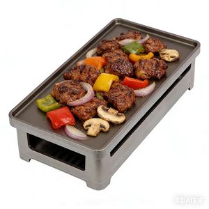 Four à <span class=keywords><strong>Kebab</strong></span> Commercial à Alcool, Plaque Chauffante Antiadhésive, Petit Four à <span class=keywords><strong>Kebab</strong></span> pour Viande, Gril au Charbon de Bois pour Barbecue - Product Image 4