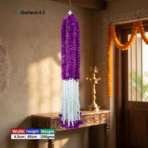 Artificial Flower Garland with <b>plastic</b> <b>edges</b> AFF-Garland-4.3 Price Rs.1600/10pcs - Product Image 3