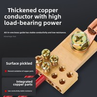 Bornier multi-entrées et multi-sorties Fil enfichable Boîte de jonction monophasée Splitter Brancher Zero Live Wire Wiring Connector