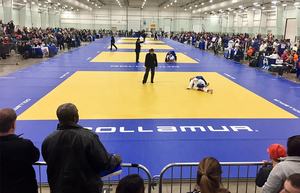 Противоскользящий тисненый брезент с ПВХ покрытием полиэфирная тканая ткань рулон для татами дзюдо тренажерный зал коврик - Product Image 4