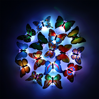 Decoración del Hogar, Adhesivos de Pared con Forma de Mariposa 3D, Autoadhesivos, Brillan en la Oscuridad, Luz Nocturna para Dormitorio, Hogar, Navidad