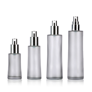 30ml 50ml 110ml 120ml Luxury Skincare Glass Packaging Bottle Customized Gray Transparent Cosmetics Container Empty With Pump Cap - Product Image 6