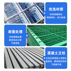 Framed Railway Guardrail Mesh 4mm Opening Dark Green Low Carbon Steel Wire <b>Frame</b> Railing For Highway And Railway Protection - Product Image 2