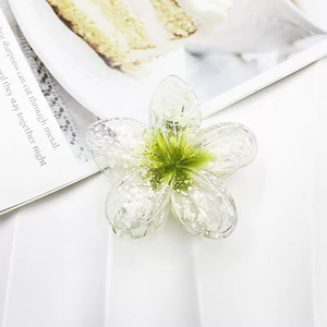 Großhandel Plume ria <span class=keywords><strong>Grab</strong></span> Clip Mode Ästhetik Sparkling Powder Flower Clip Frauen Curly Hair Shark Clip Stirnband - Product Image 5