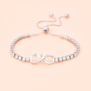 Bracelet Symbole Infini Chiffre 8 pour Femme, Bijoux en Cuivre et Zircon Cubique pour la Fête des Mères, Vente en Gros, Commande en Gros - Product Image 2