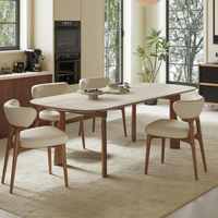 Produit en stock : Ensemble table et chaises de salle à manger en bois massif moderne pour restaurant, mobilier de cuisine
