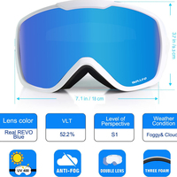Lunettes de ski motoneige masque de ski pour hommes femmes Anti-buée Double lentille hiver motoneige lunettes ski UV400 Snowboard accessoires