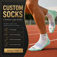 Chaussettes de sport personnalisées à absorption des chocs, chaussettes athlétiques rembourrées, respirantes en maille, chaussettes de course pour hommes