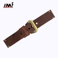 Bracelet de montre minimaliste vintage en cuir de veau italien, cousu main, en acier inoxydable, épaisseur 4 mm, largeur multi-bandes, nouvelle mode