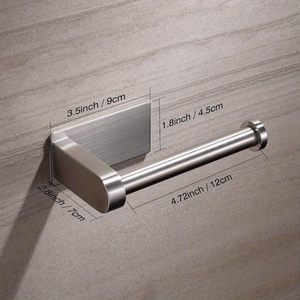 STOCCO Porta Carta Igienica Autoadesivo in Acciaio Inossidabile, Montaggio a Parete Senza Foratura, Finitura Spazzolata per Bagno, Cucina, Hotel - Product Image 4